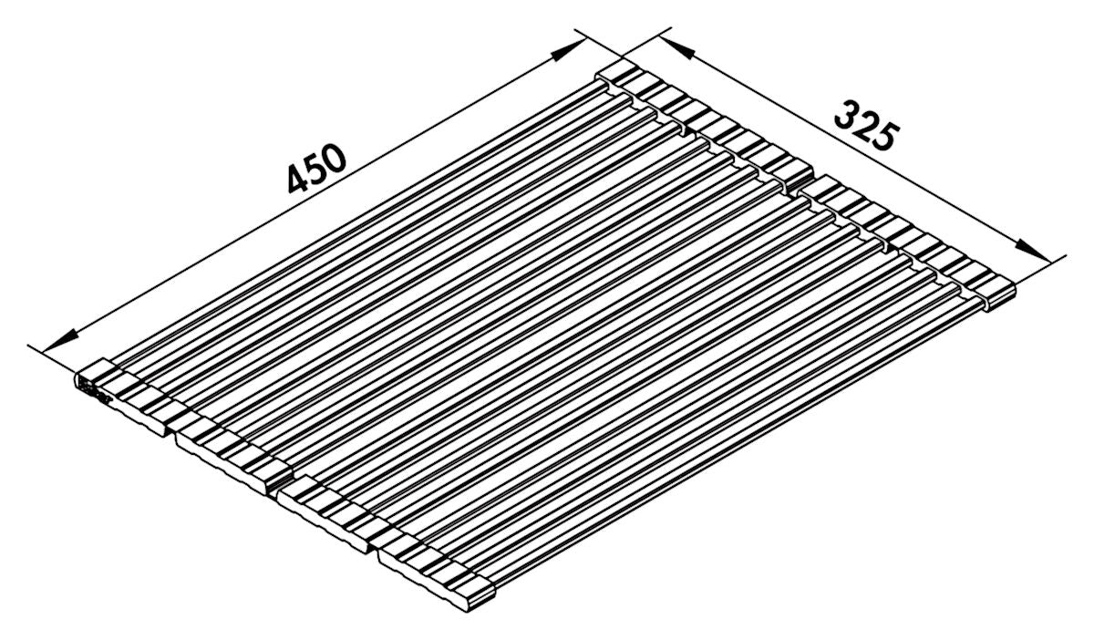 FILO faltbares Abtropfgitter aus Edelstahl und Silikon / 325 x 450 mm / Zubehör / Abtropfmatte – Bild 2