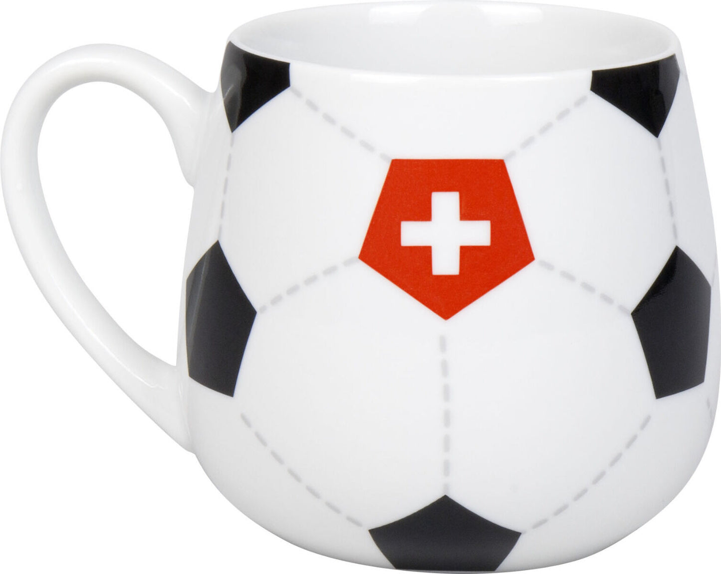 KÖNITZ 1111433033 Könitz Kuschelbecher Fußball Schweiz, 400 ml, Porzellan / Becher – Bild 2