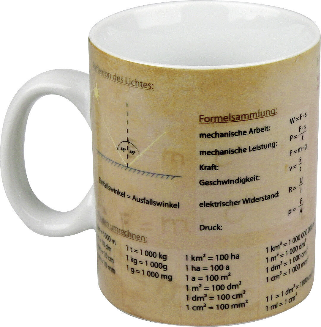 KÖNITZ 1113301062 Wissensbecher PHYSIK 490 ml aus Porzellan / Motivbecher – Bild 2
