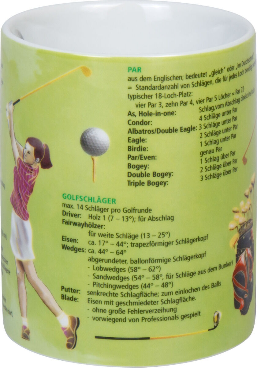 KÖNITZ 1113303029 Wissensbecher GOLF 460 ml aus Porzellan / Motivbecher – Bild 7