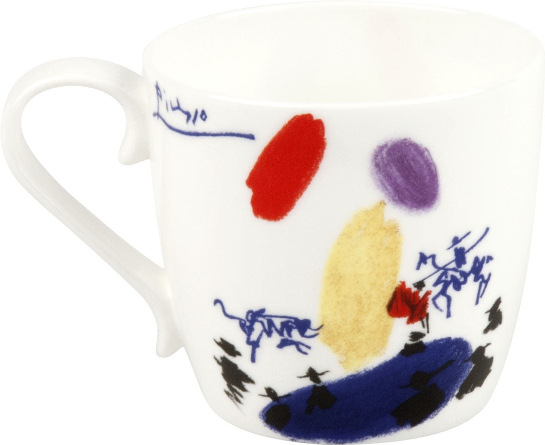 KÖNITZ 115S571990 Becher Picasso - Corrida 425 ml mit Sieb und Deckel, Bone China Porzellan – Bild 3