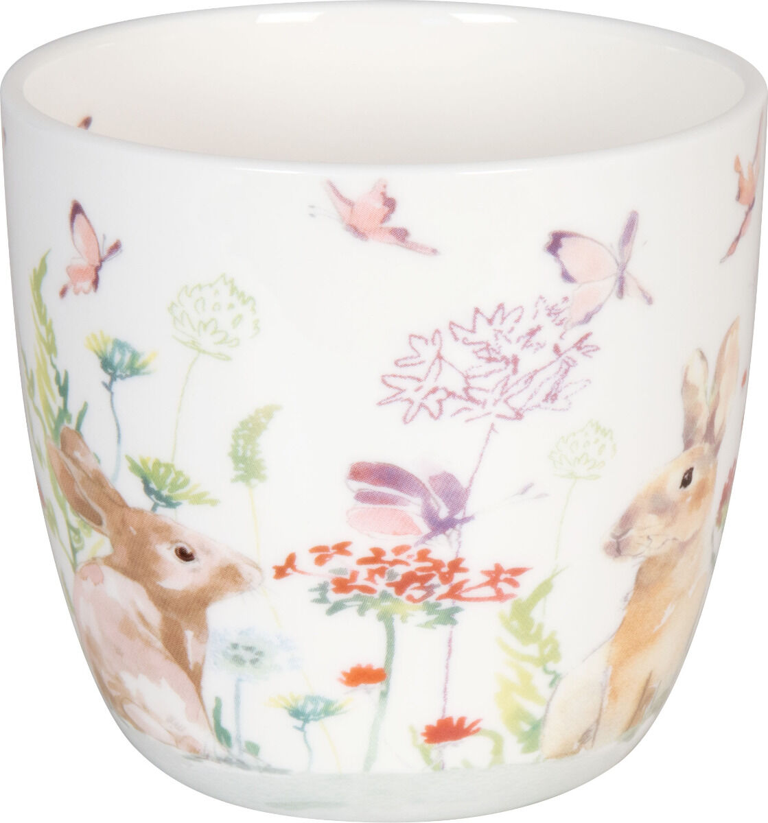 KÖNITZ 115S572368 Becher Victoria Lowe - Spring Bunnies 425 ml mit Sieb und Deckel, Bone China Porzellan – Bild 5