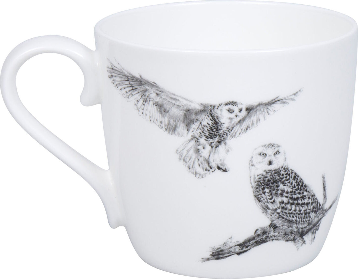 KÖNITZ 115S572986 Becher AMAZING ANIMALS Schneeeule 425 ml mit Sieb und Deckel, Bone China Porzellan / Design Vanessa… – Bild 3