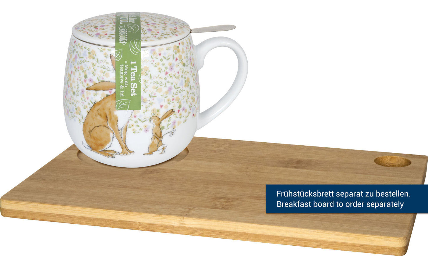 Könitz 1151432448 Becher mit Sieb und Deckel 400 ml - Tea for you - Rate mal wie lieb ich Dich hab / Teebecher – Bild 5