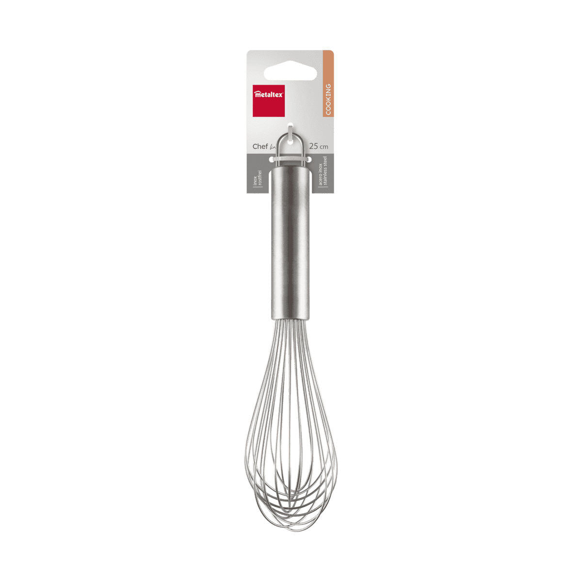 Metaltex 133025000 Schneebesen 25 cm Inox Chef Line