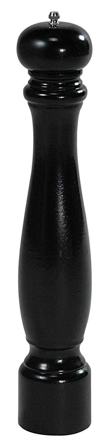 KESPER 13665 Pfeffermühle, Gummibaum, schwarz lackiert, Höhe: 40 cm