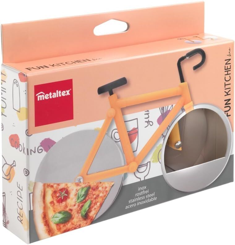 METALTEX 202726000 Fun Kitchen Pizza-Fahrrad / Pizzaschneider im Fahrrad-Design
