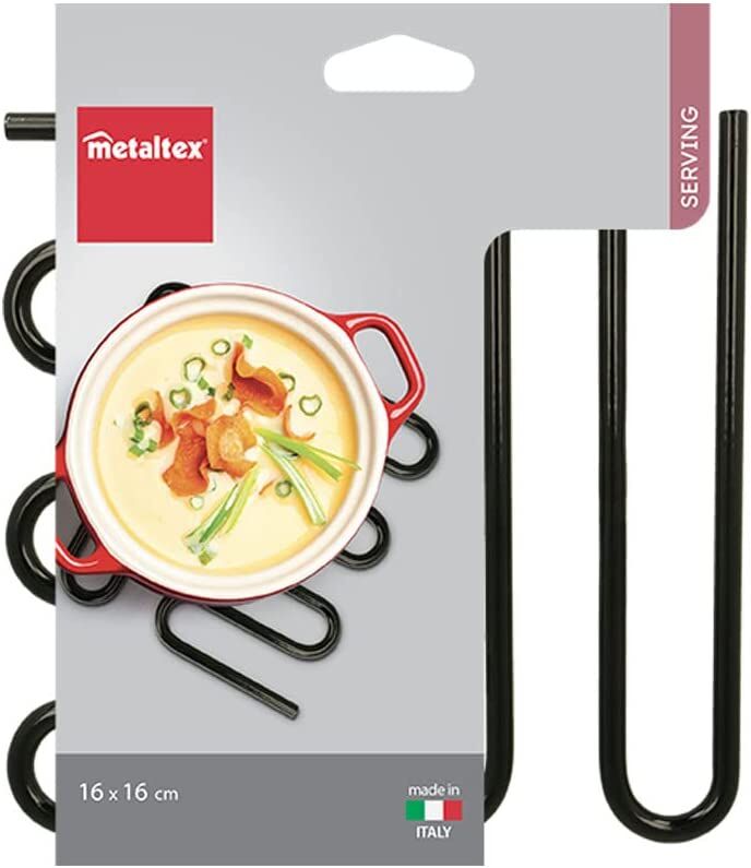 METALTEX 202800001 Topfuntersetzer 16 x 16 cm, schwarz