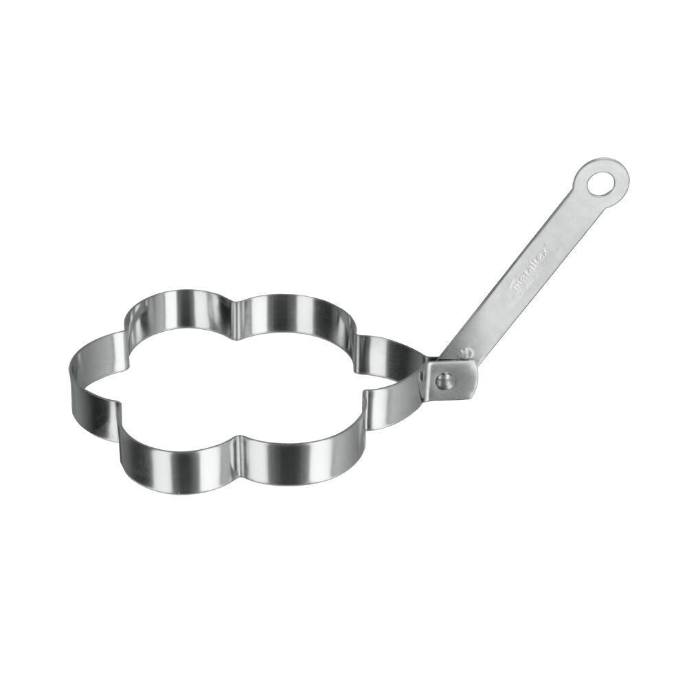METALTEX Spiegeleierformer 3 Motive im SET / Spiegelei - Formen Kreis, Herz, Blume