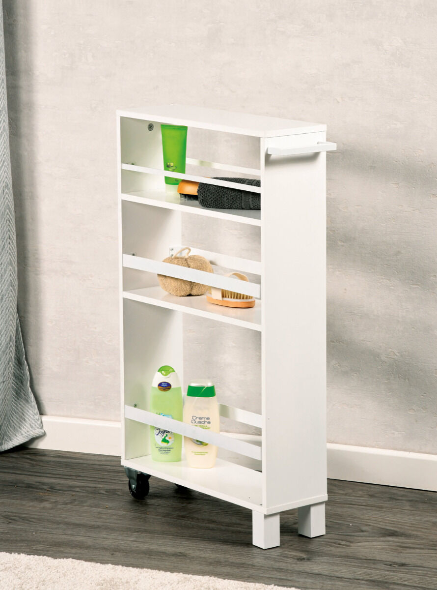 KESPER 24854-13 Nischenregal, weiß gekälkt aus FSC-zertifizierte Spanplatte / Regal / Rollregal