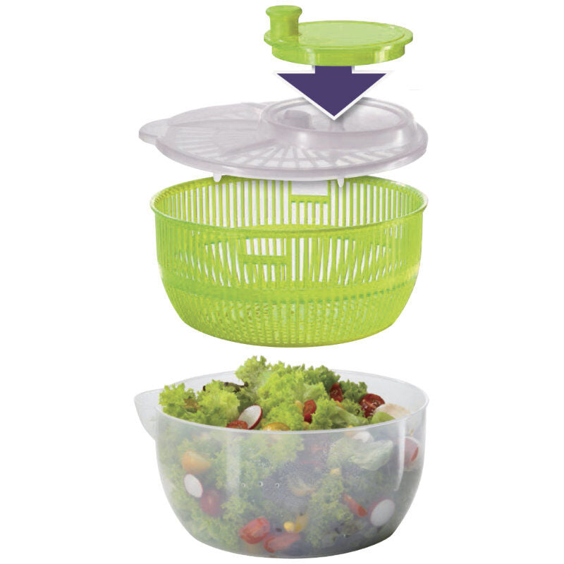 Metaltex 252147080 Salatschleuder 24 cm, farbig sortiert
