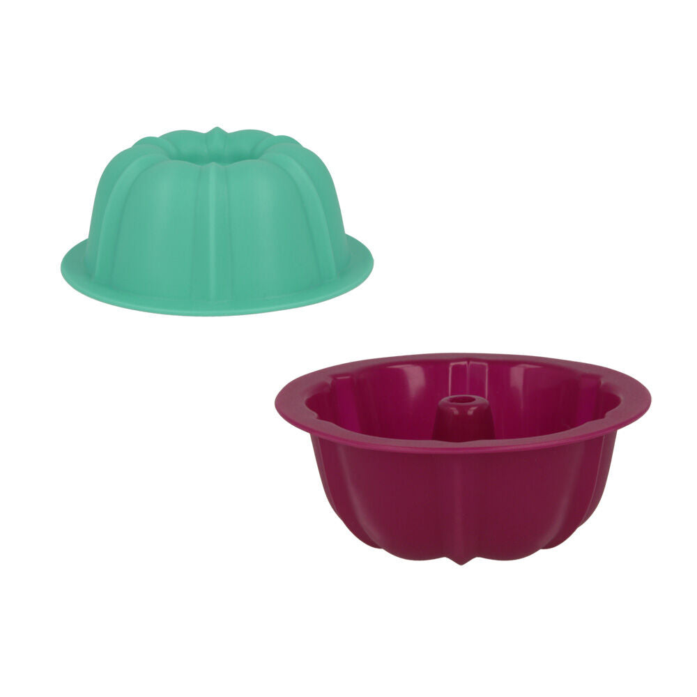 METALTEX 252390 Silikon Gugelhupf Puddingform 2er-Set, Ø 11 cm