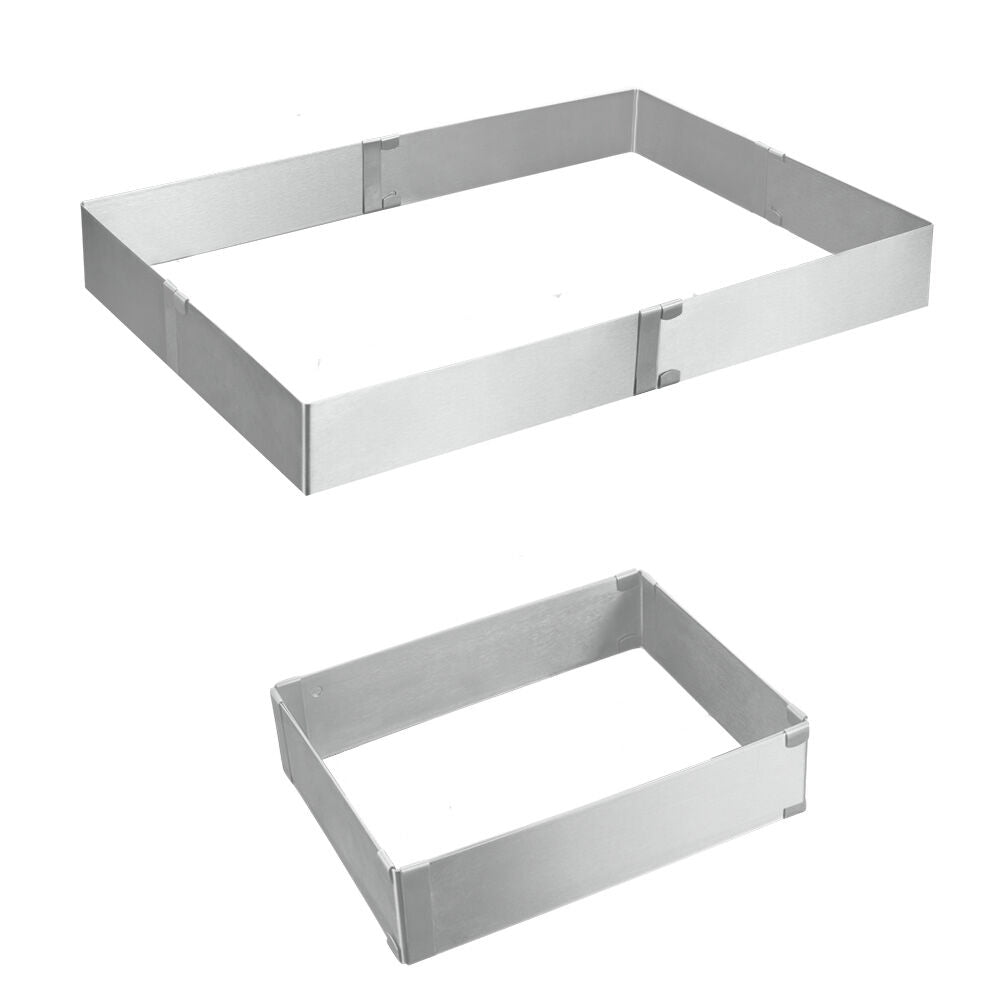 METALTEX 257717000 Kuchenrahmen rechteckig verstellbar Inox