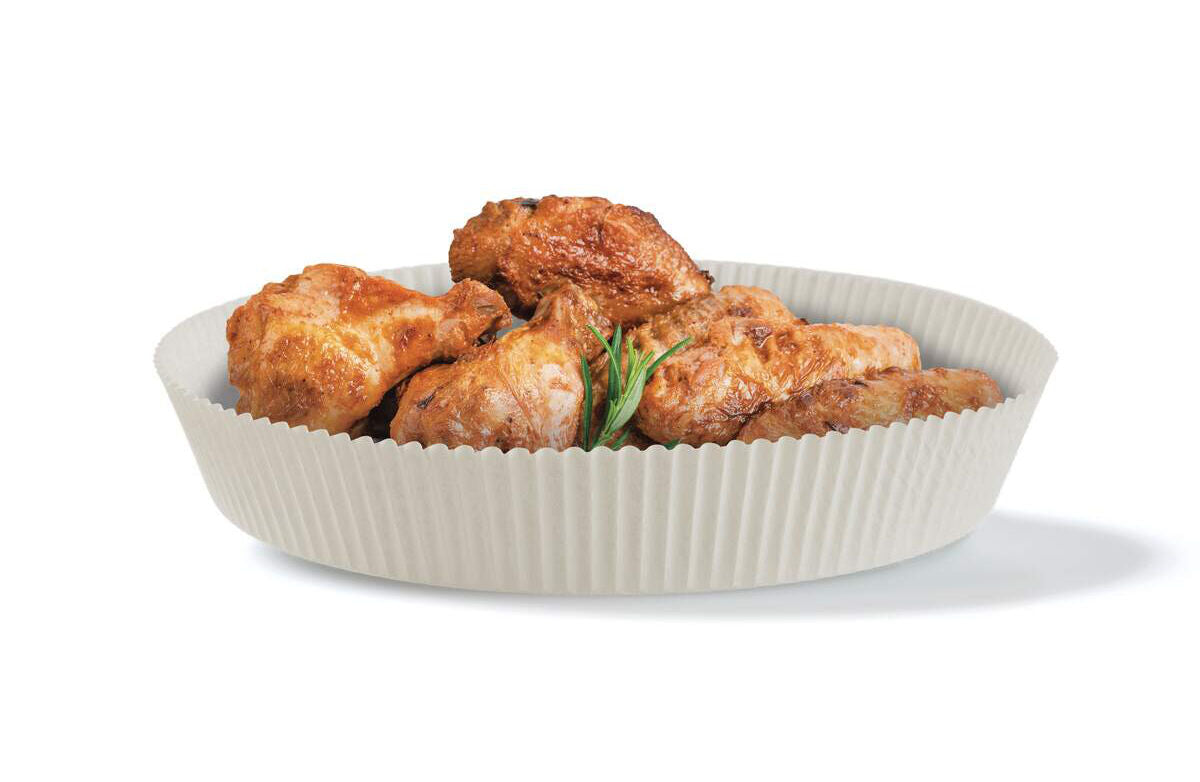 METALTEX 257726000 Airfryer Backpapier/Papiereinsatz Ø 21 cm, rund, 54 Stück, für Heißluftfritteuse, Ofen und Mikrowelle geeignet