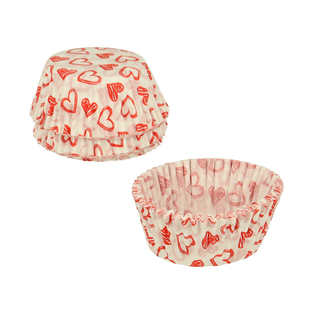 METALTEX 257782000 Muffin Backförmchen Dekor Herz Ø 6,5 cm, 60 Stück
