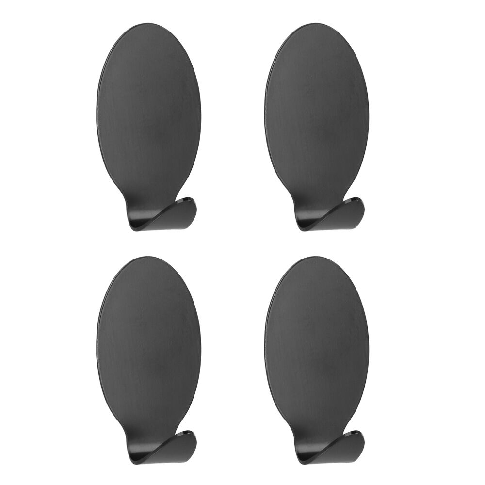 METALTEX 294504004 Hafthaken Lilliput, 4er Set, oval, Inox schwarz