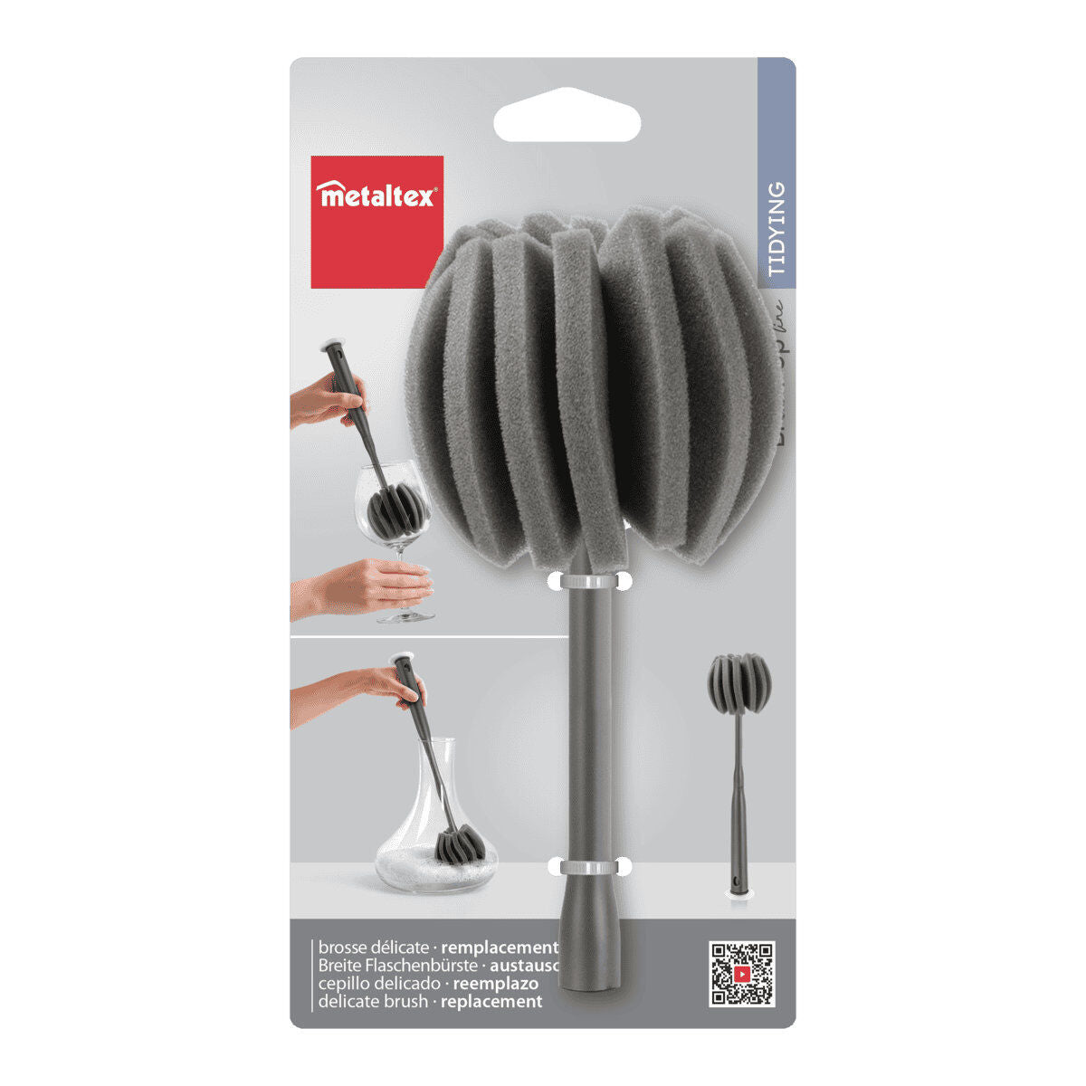 Metaltex 297661000 Brush-Up Ersatzkopf für breite Flaschenbürste