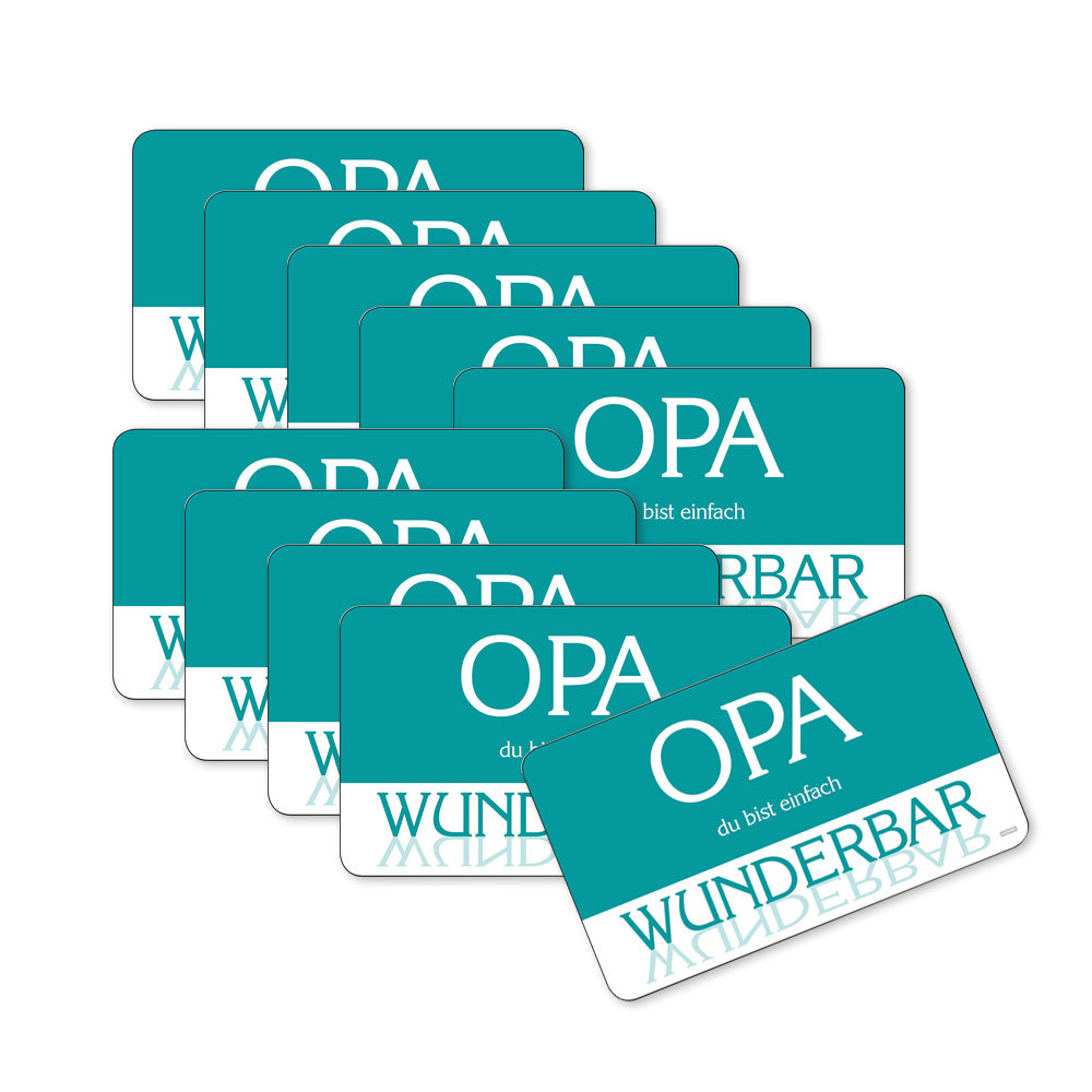 10er SET KESPER 32317 Dekor-Frühstücksbrettchen OPA Melamin