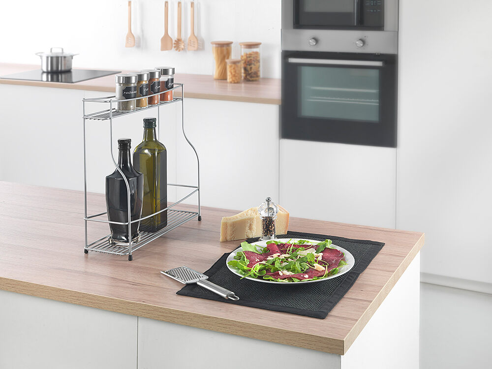 METALTEX 364652000 Balsamico Gewürzregal 2-Etg. 35 x 12 x 37 cm Polytherm / Raumsparer