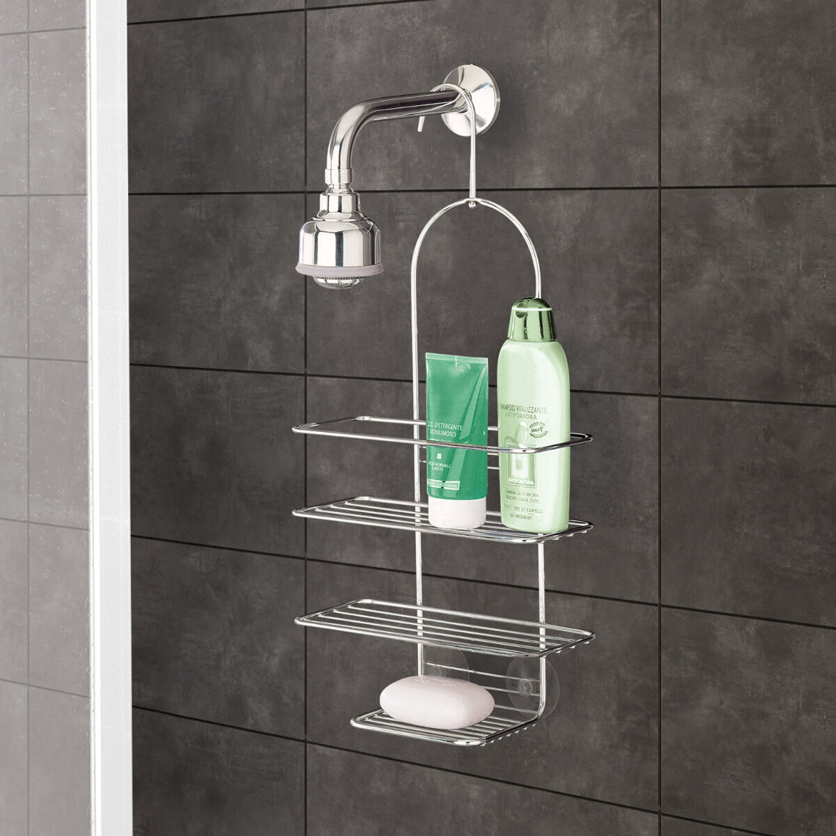 METALTEX 403302000 Reflex LUXY Duschenboy 3-Etg. 25 x 11 x 43/53 cm Chrometherm / Duschregal