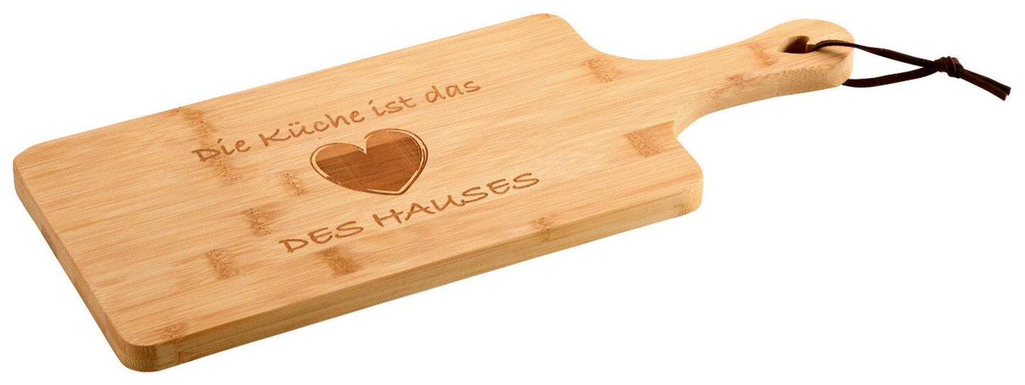 KESPER 58393 Schneidebrett mit Herz, Motiv Herz, 42 x 17 cm aus Bambus / Servierbrett