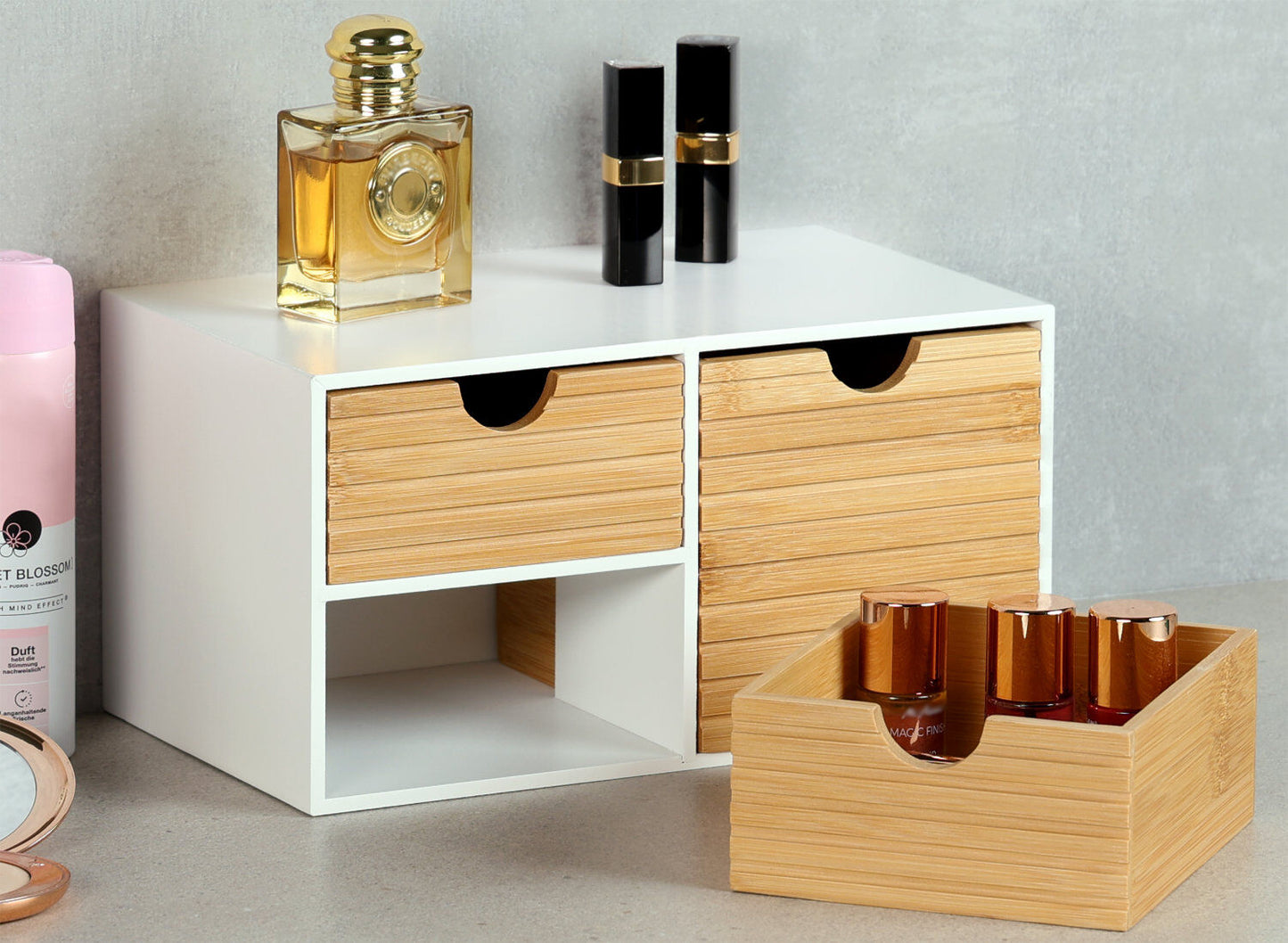 KESPER 58960 Organizer mit 3 Schubladen, weiß, FSC / Mini-Kommode