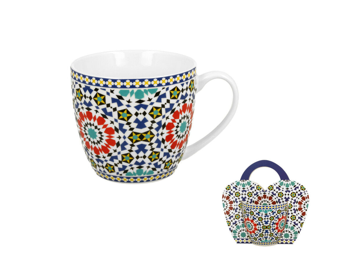 10er SET DUO ETNO Becher 460 ml MAROKO New Bone China Porzellan – Bild 4