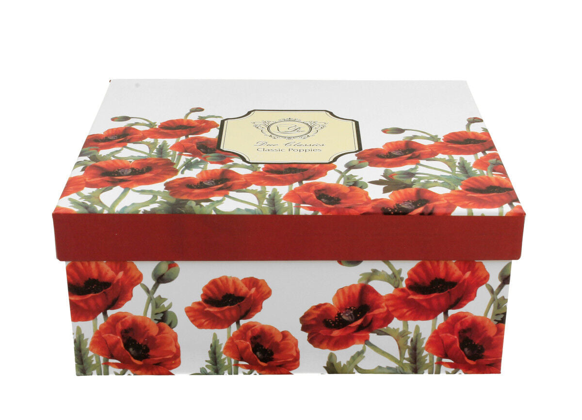 DUO FLORAL 2er-Set Tassen 280 ml CLASSIC POPPIES mit Untertassen, New Bone China Porzellan – Bild 5