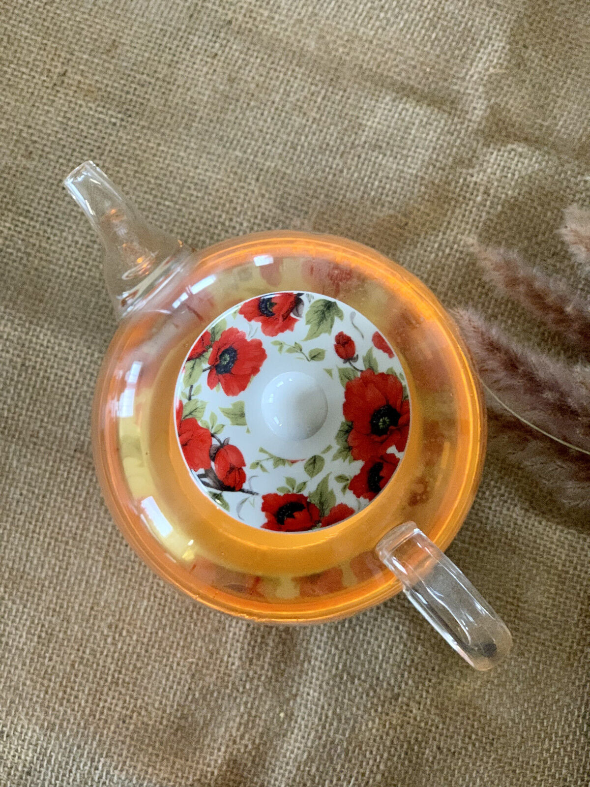 DUO FLORAL Teekanne 1000 ml LINA mit Teesieb, Glas - New Bone China Porzellan – Bild 4