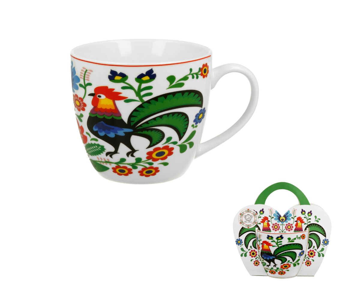 10er SET DUO ETNO Becher 460 ml FOLK ROCKS in Tragetasche, New Bone China Porzellan – Bild 3