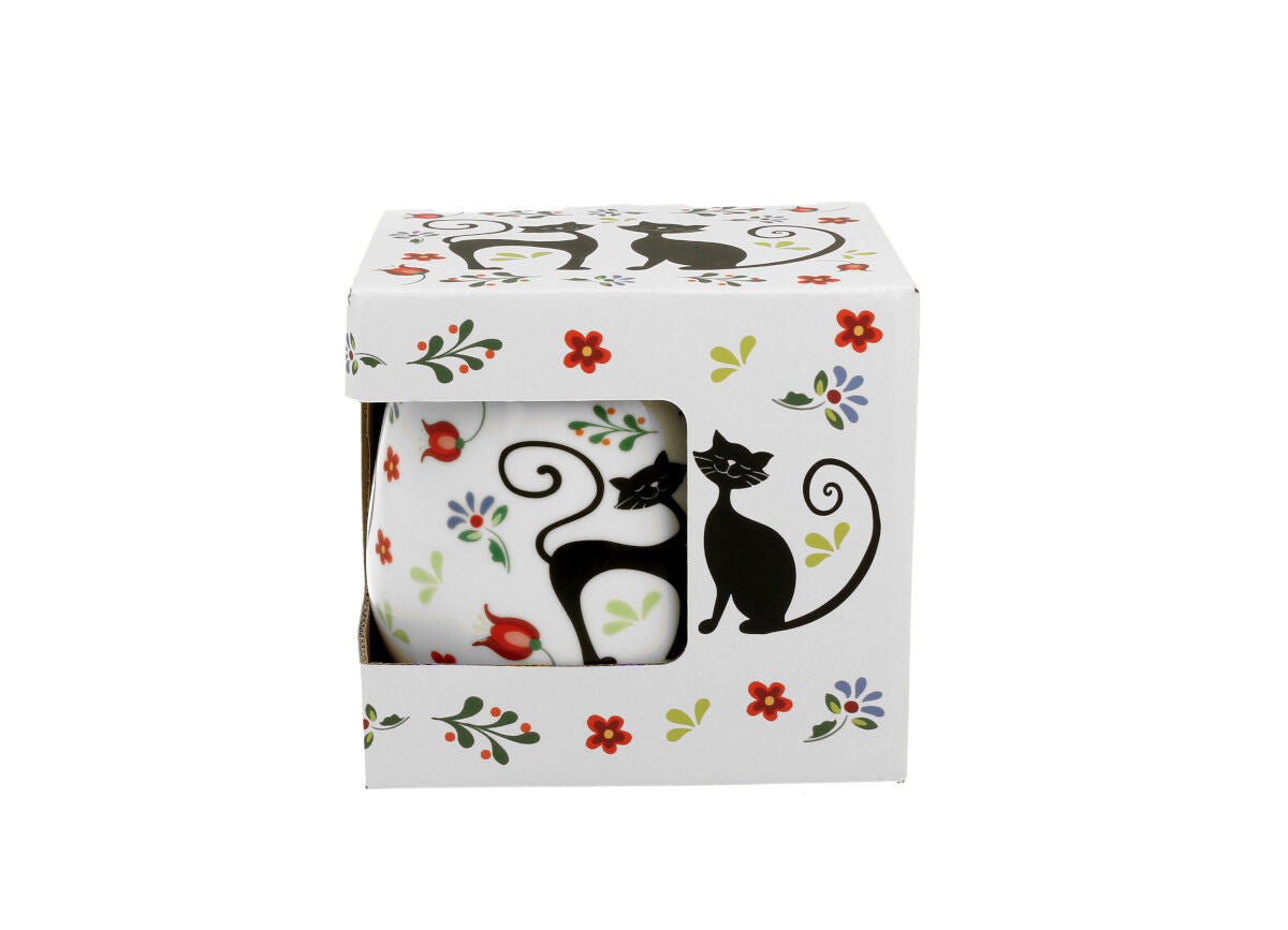 DUO ANIMALS Fassbecher 430 ml ETNO CATS mit Teesieb, New Bone China Porzellan – Bild 4