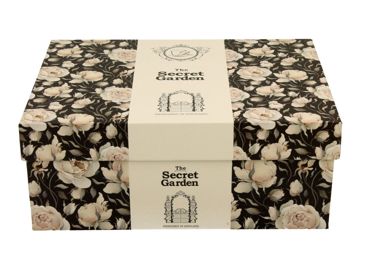 DUO FLORAL 2er-Set Espressotassen 100 ml ENGLISH ROSES BLACK mit Untertassen, New Bone China Porzellan – Bild 5