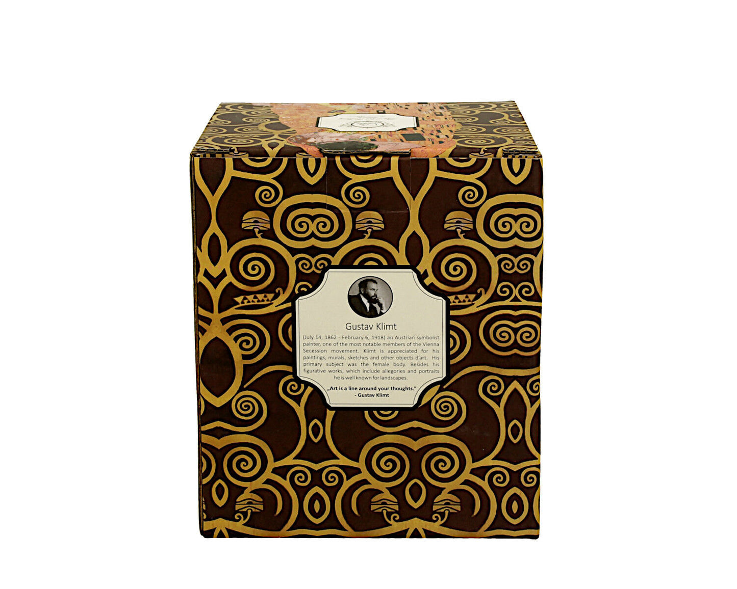 DUO ART GALLERY Klassischer Becher 630 ml THE KISS BROWN New Bone China Porzellan – Bild 3