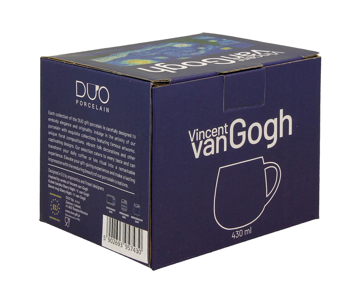 10er SET DUO ART GALLERY Fassbecher 430 ml STARRY NIGHT inspired by Van Gogh New Bone China Porzellan – Bild 5