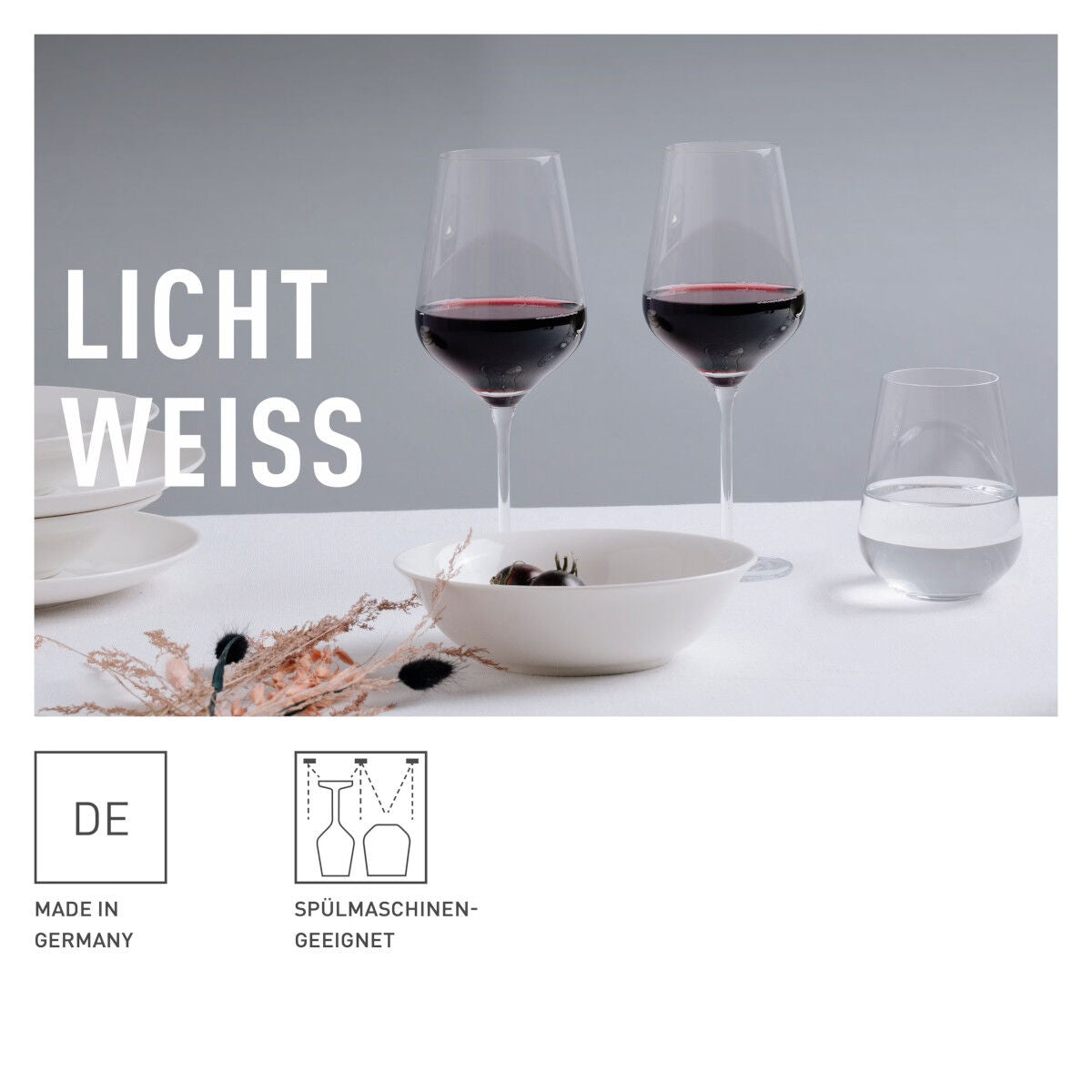 Ritzenhoff 6111011 Aurelie Rotwein- und Wasserglas-Set #1 LICHTWEISS Nadine Niggemeier 2022 in Geschenkbox