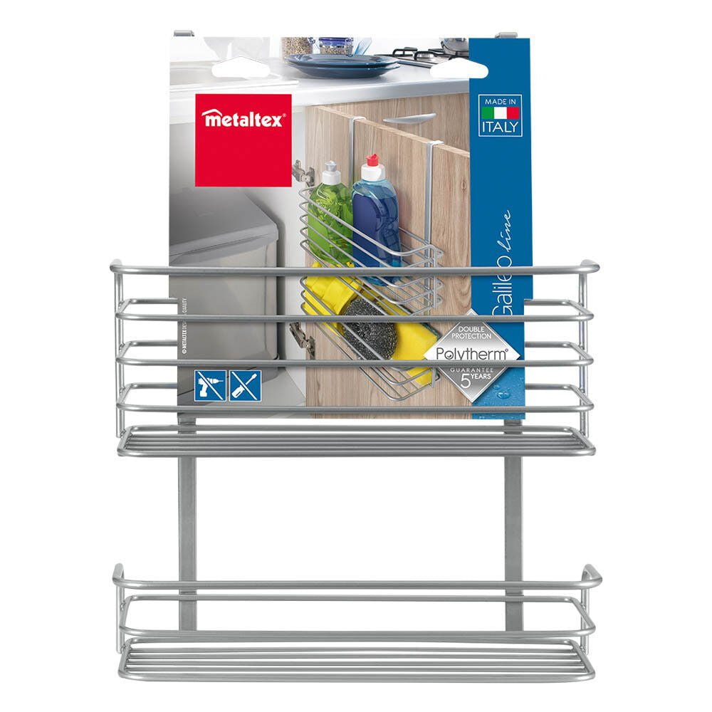 METALTEX 350612039 Galileo Einhängekorb 2-Etagen, Polytherm / Ordnungssystem / Raumsparer