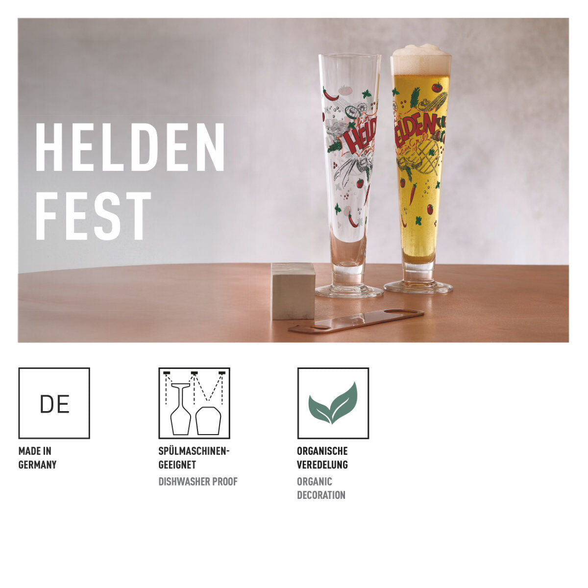 Ritzenhoff 6271002 Bierglas 2er-Set F25 HELDENFEST Bier 2025