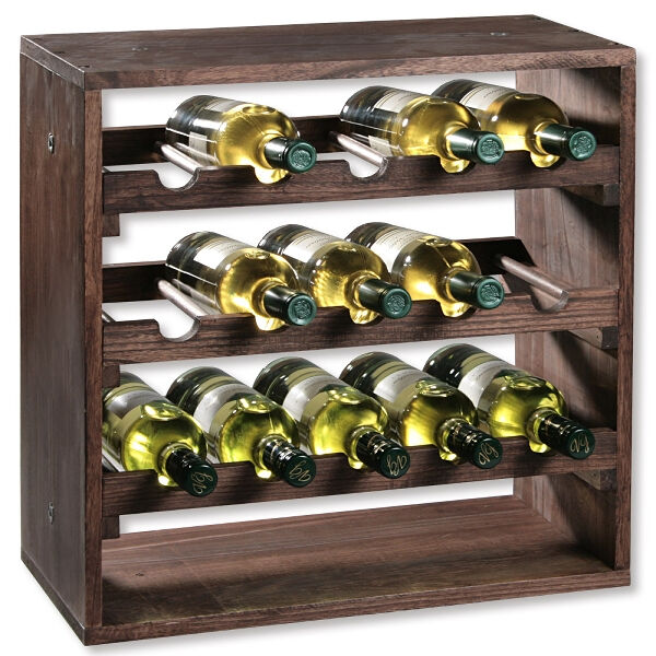 KESPER 69243 Weinregal aus Kiefernholz für 15 Flaschen, 50 x 50 x 25 cm / Weinflaschen-Regalsystem