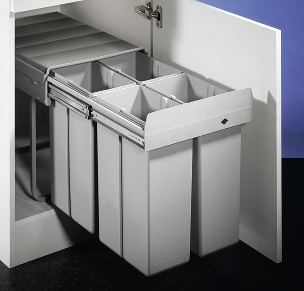 WESCO 757711-85 Abfallsorter 40 (4x10) Liter QUARTA 1 ab 40 cm Schrankbreite – Bild 3