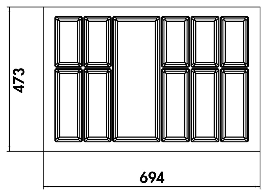 NABER 8034269 Besteckeinsatz Adesso 1, für 800er Schrank – Bild 2