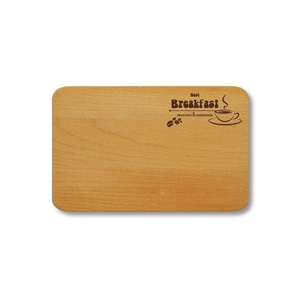 KESPER 85016 Schneidebrettchen aus Buche - Breakfast, 23 x 15 x 1 cm / Frühstücksbrettchen