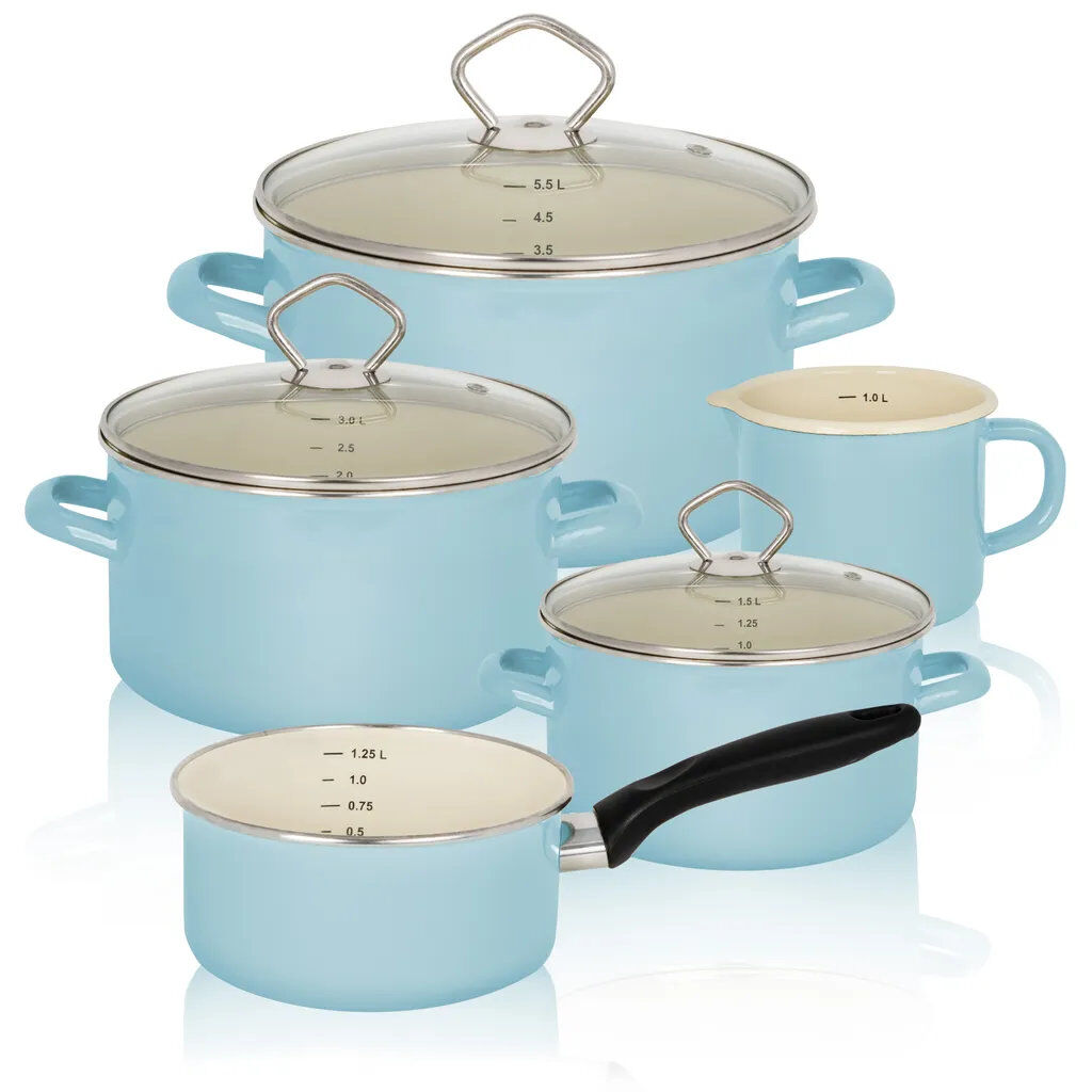 Karl Krüger 89566PAB Topf-Set Sylt 5-tlg., induktionsfähig / Kochtöpfe / Topfset