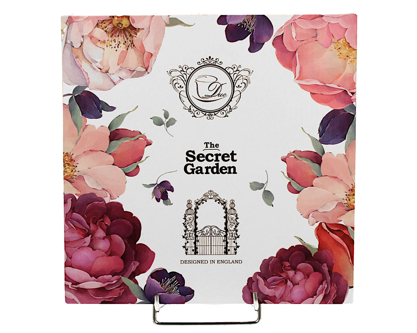 DUO EXCLUSIVE Dessertteller 2er Set SPRING ROSES WHITE aus New Bone China Porzellan – Bild 4