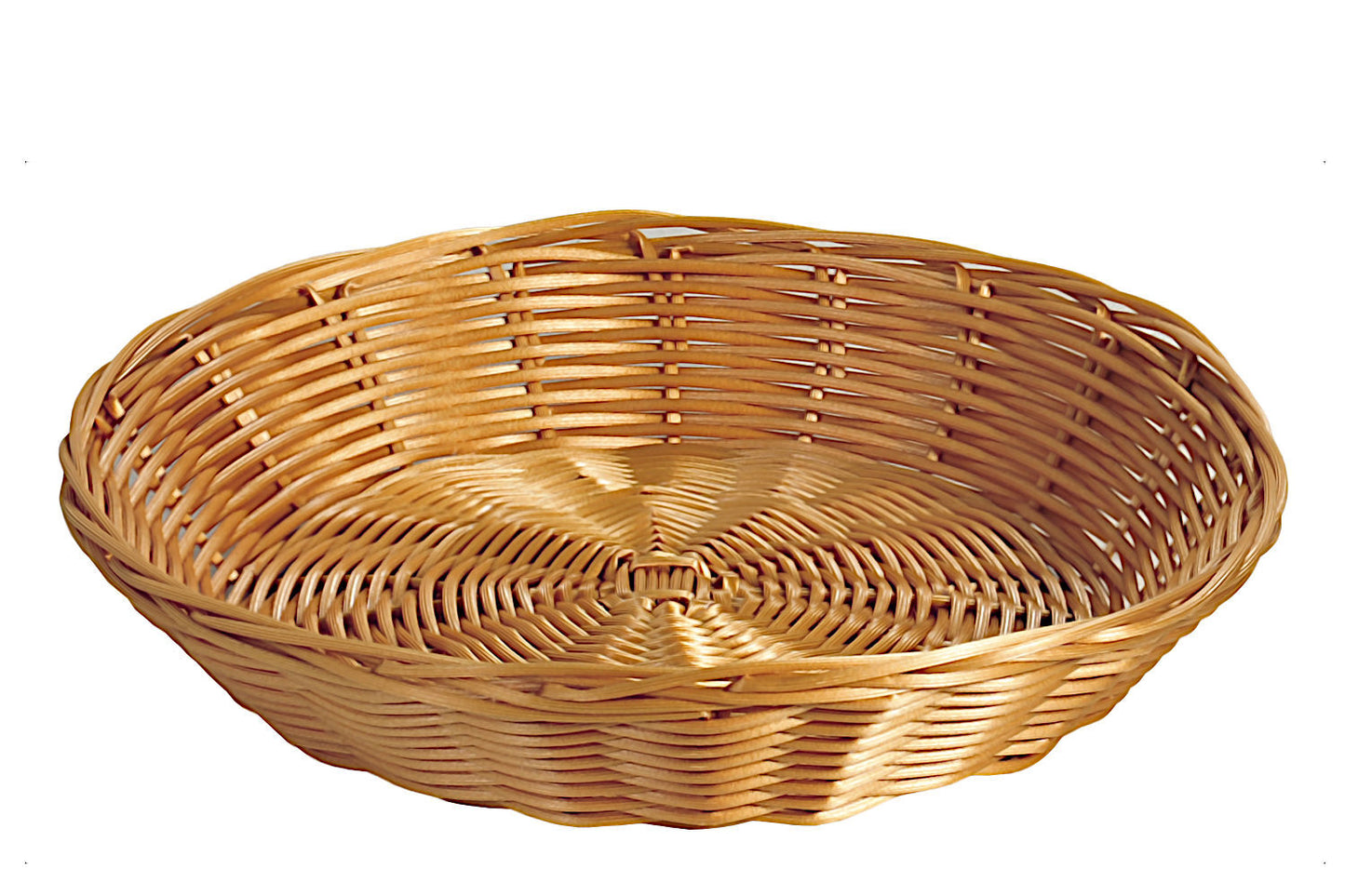 KESPER Brot- und Obstkorb Ø 25 cm aus Kunststoffgeflecht, braun/ Servierkorb