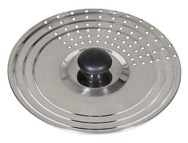 Karl Krüger 88408 Universaldeckel Edelstahl Ø 21 cm passend für Topf-/Pfannengrößen 16-18 und 20 cm / Spritzschutz - Deckel