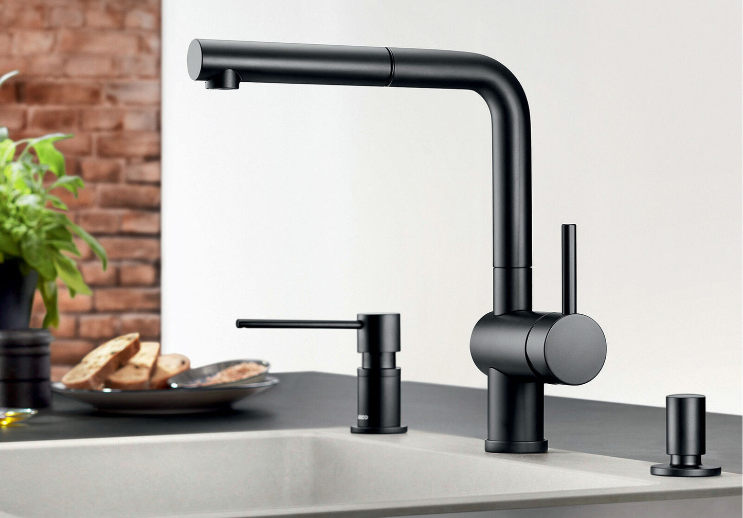 BLANCO 526148 Armatur LINUS-S in Silgranit Schwarz mit Bedienhebel rechts / Einhebelmischer / Mischbatterie – Bild 5