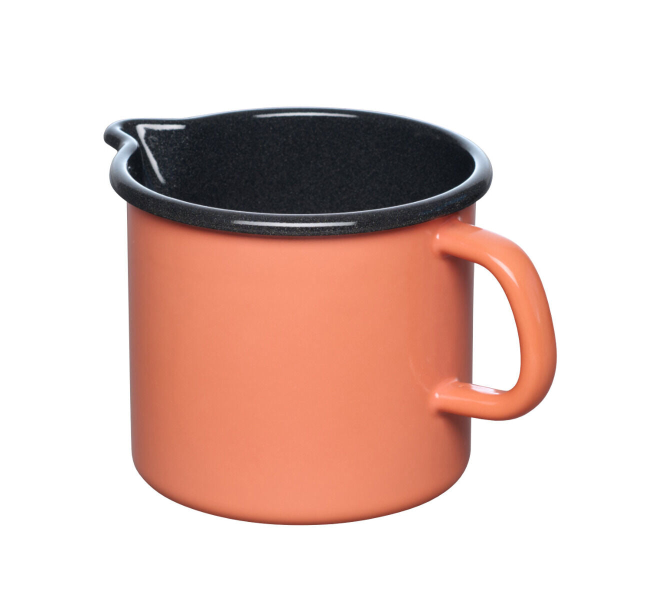 RIESS 0040-001 Schnabeltopf 12 cm, 1 L, Emaille, Nouvelle Pur, Mango / Milchtopf – Bild 2