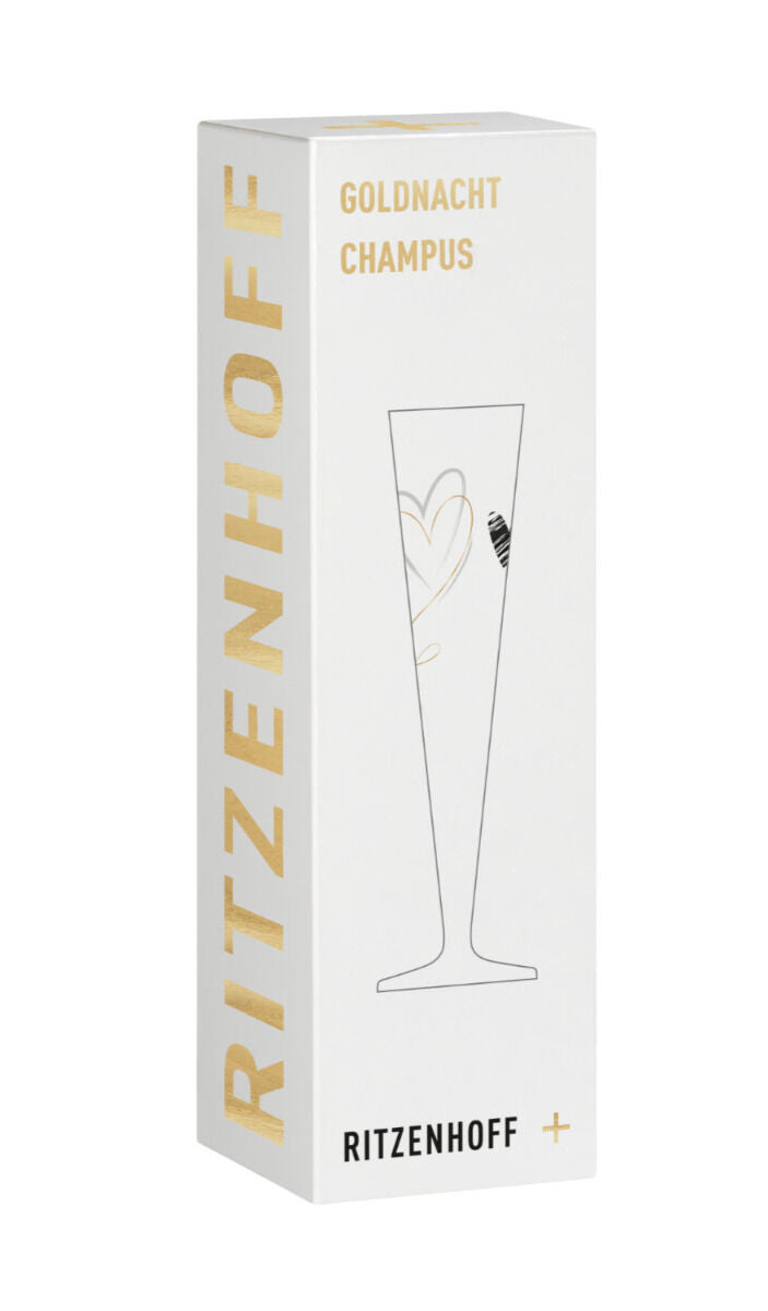 Ritzenhoff 1071035 Champagnerglas #35 GOLDNACHT Champus C. Kordes 2023 in Geschenkbox