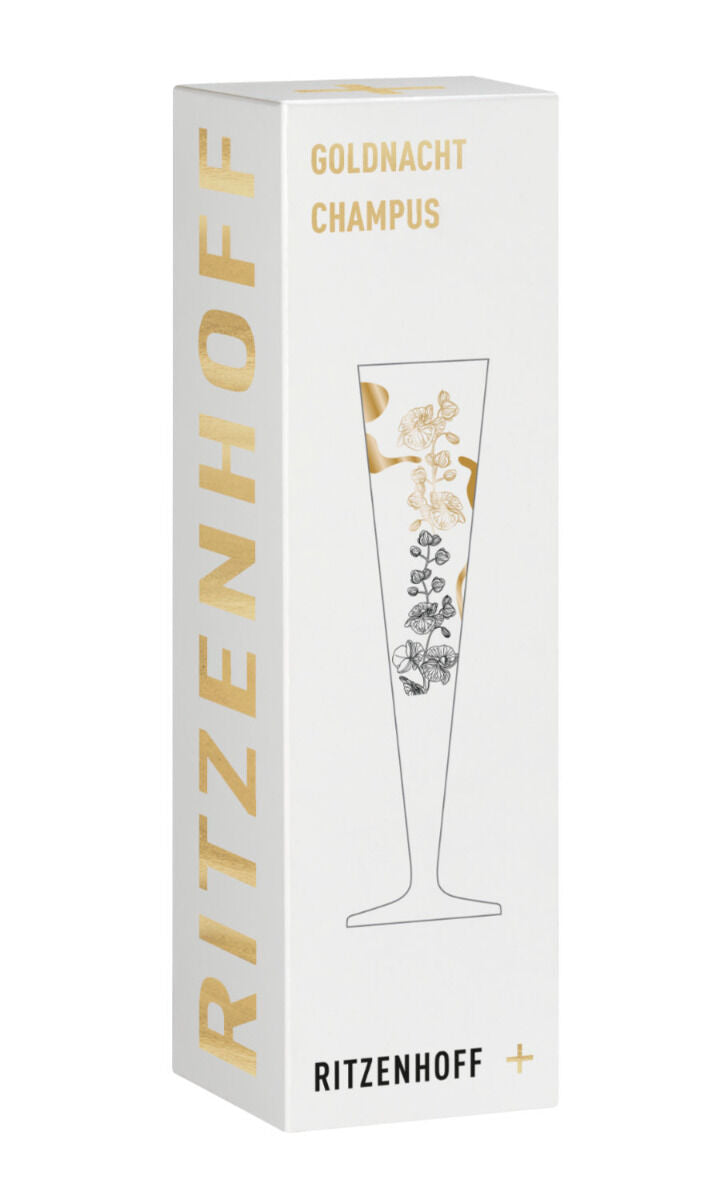 Ritzenhoff 1071038 Champagnerglas #38 GOLDNACHT Champus C. Lorenzo 2023 in Geschenkbox