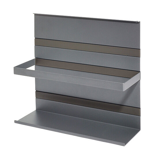 Linero MosaiQ Universalablage H 300 mm mit Rahmen graphitschwarz / Relingsystem / Kesseböhmer